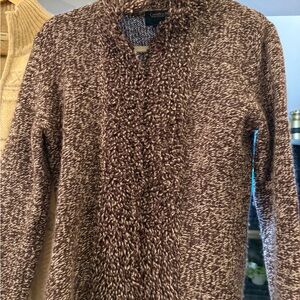 Country Style Women's Marled Brown Wool Sweater